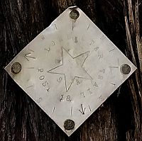 Aluminum Lone Star Trail marker