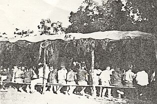 First mess hall
                  at Camp Fawcett