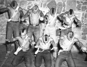 Induction at Camp
                  Louis Farr. Note the Mohawk haircuts!